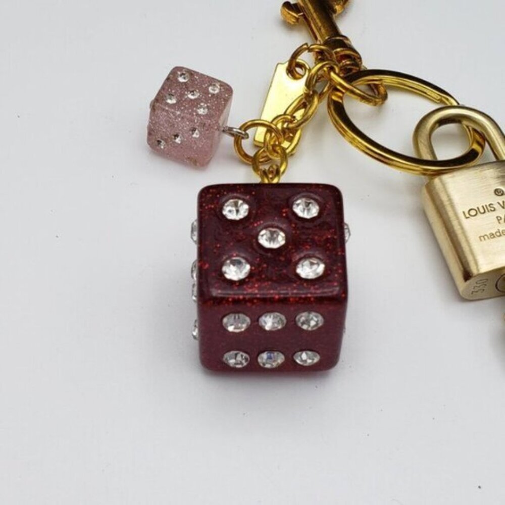 Louis Vuitton Gold Lock 🔑 Authentic LV Padlock + Bag Unbranded Dice Charm - Picture 7 of 11